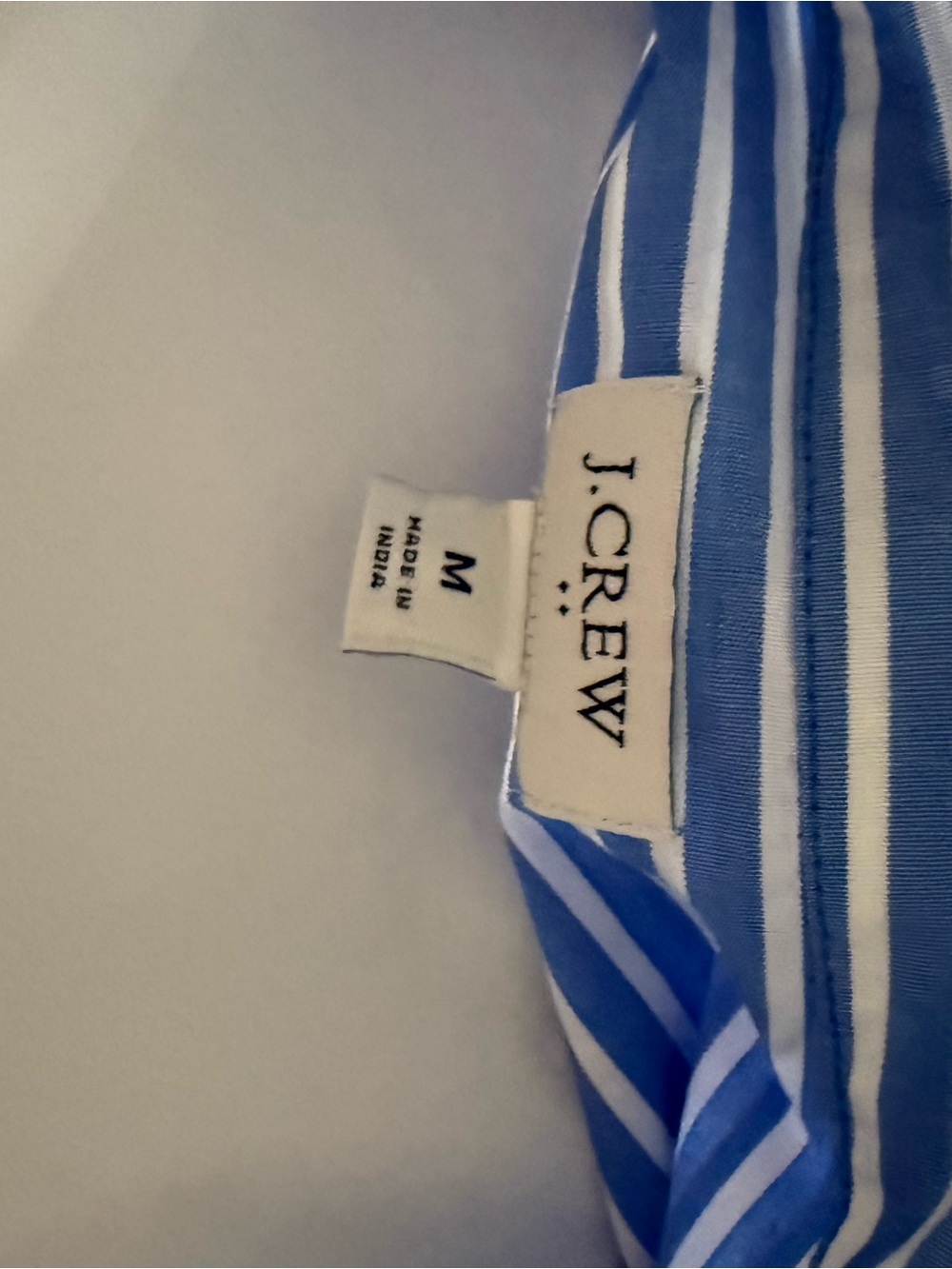 J. Crew Blue & White Striped Short-Sleeve Button Down Shirt - Picture 2 of 2